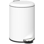 Šiukšliadėžė su pedalu, 20 l, kreminė balta