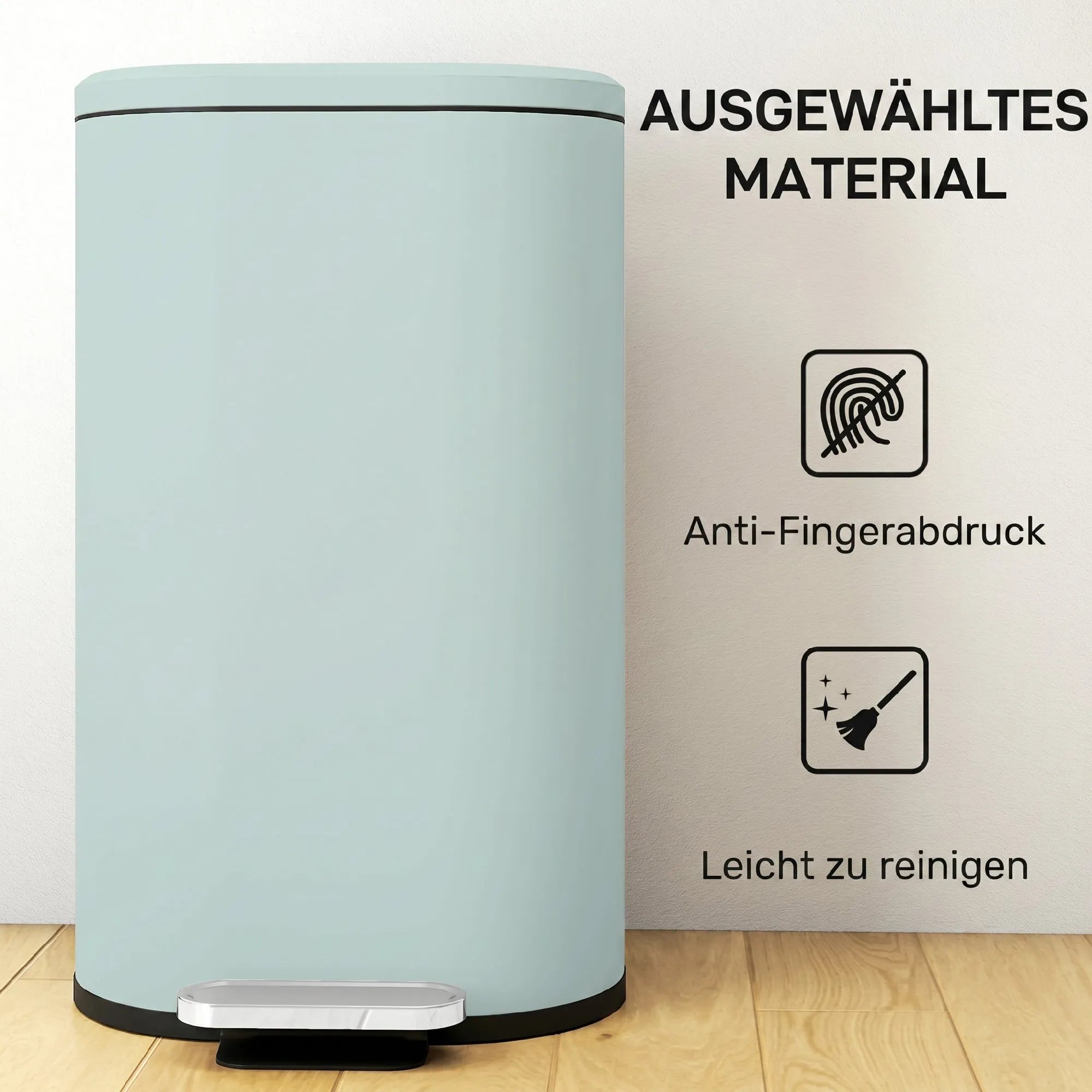 Šiukšliadėžė su pedalu 30 l, žalia