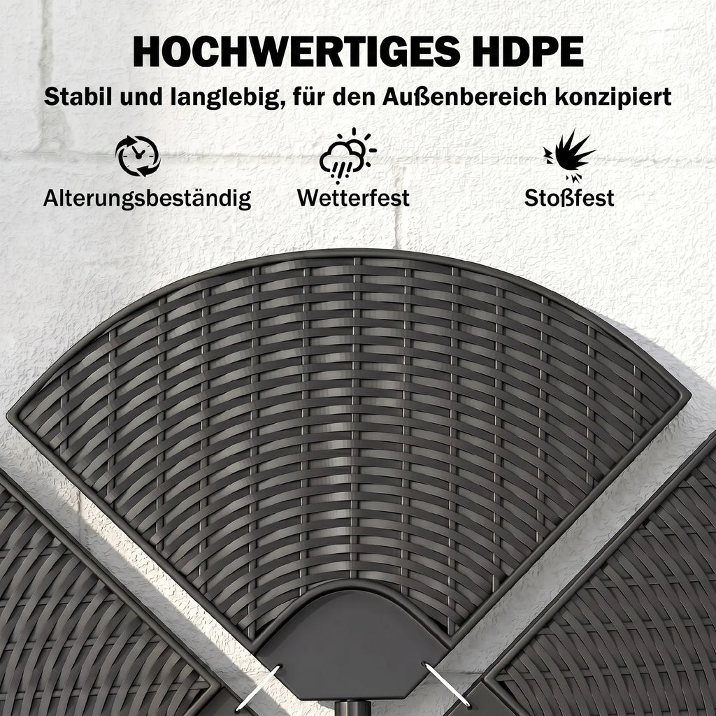 Skėčio stovas bepildomas HDPE 100 x 100 cm juodas