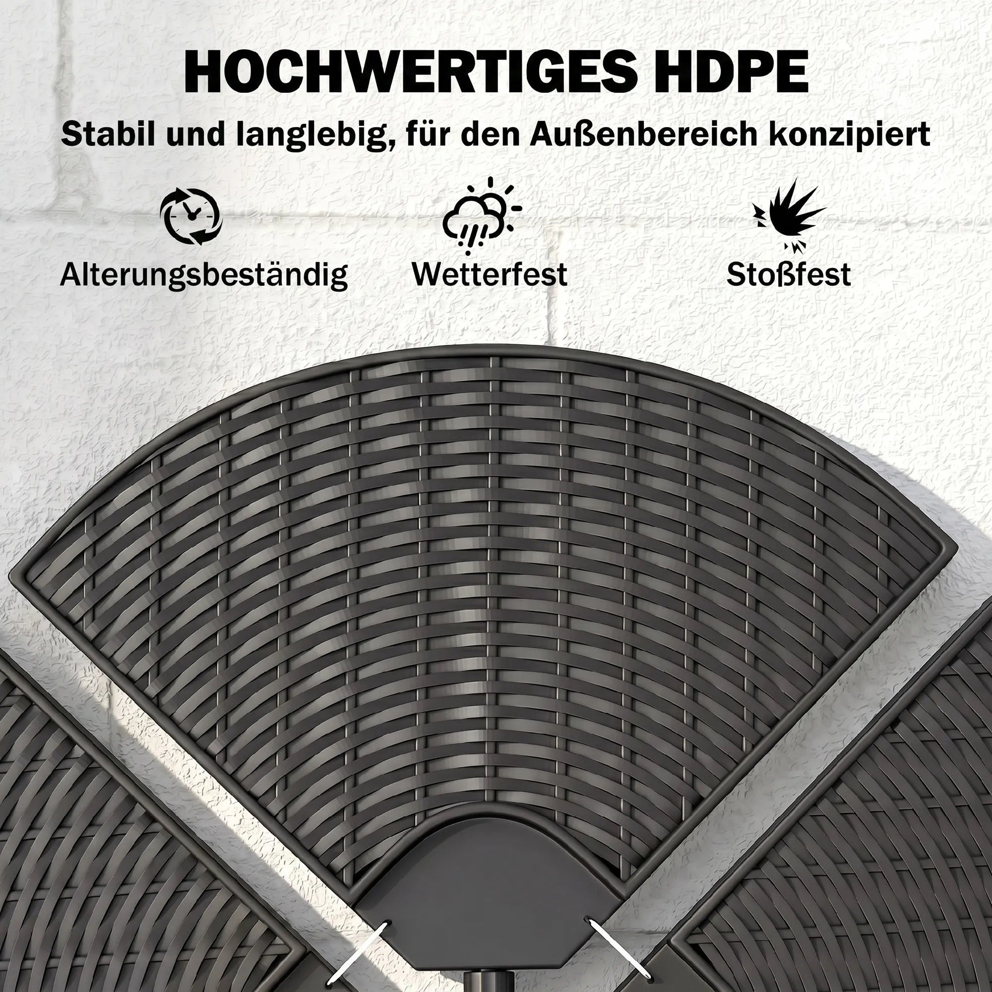Skėčio stovas bepildomas HDPE 100 x 100 cm juodas