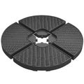 Skėčio stovas bepildomas HDPE 100 x 100 cm juodas