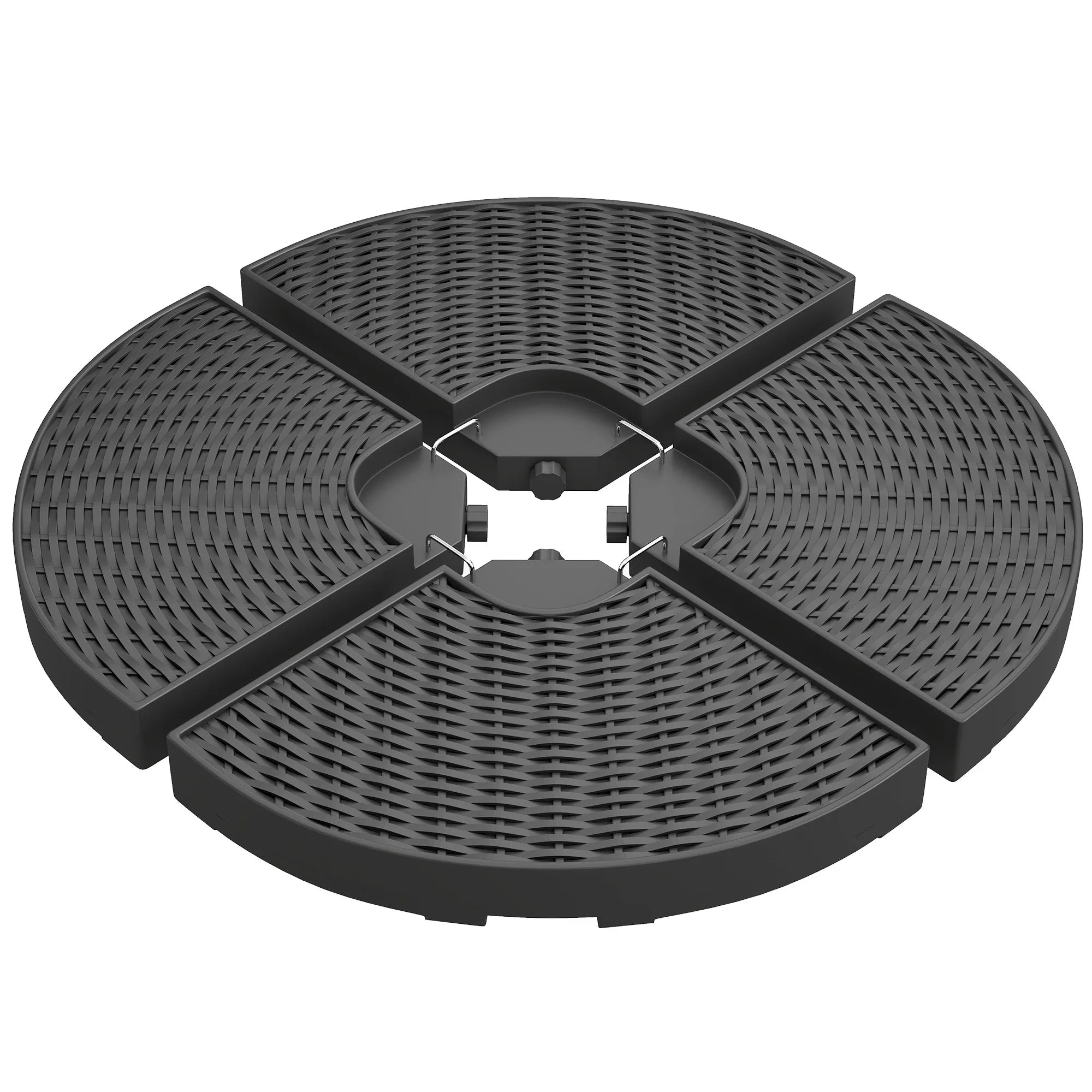 Skėčio stovas bepildomas HDPE 100 x 100 cm juodas