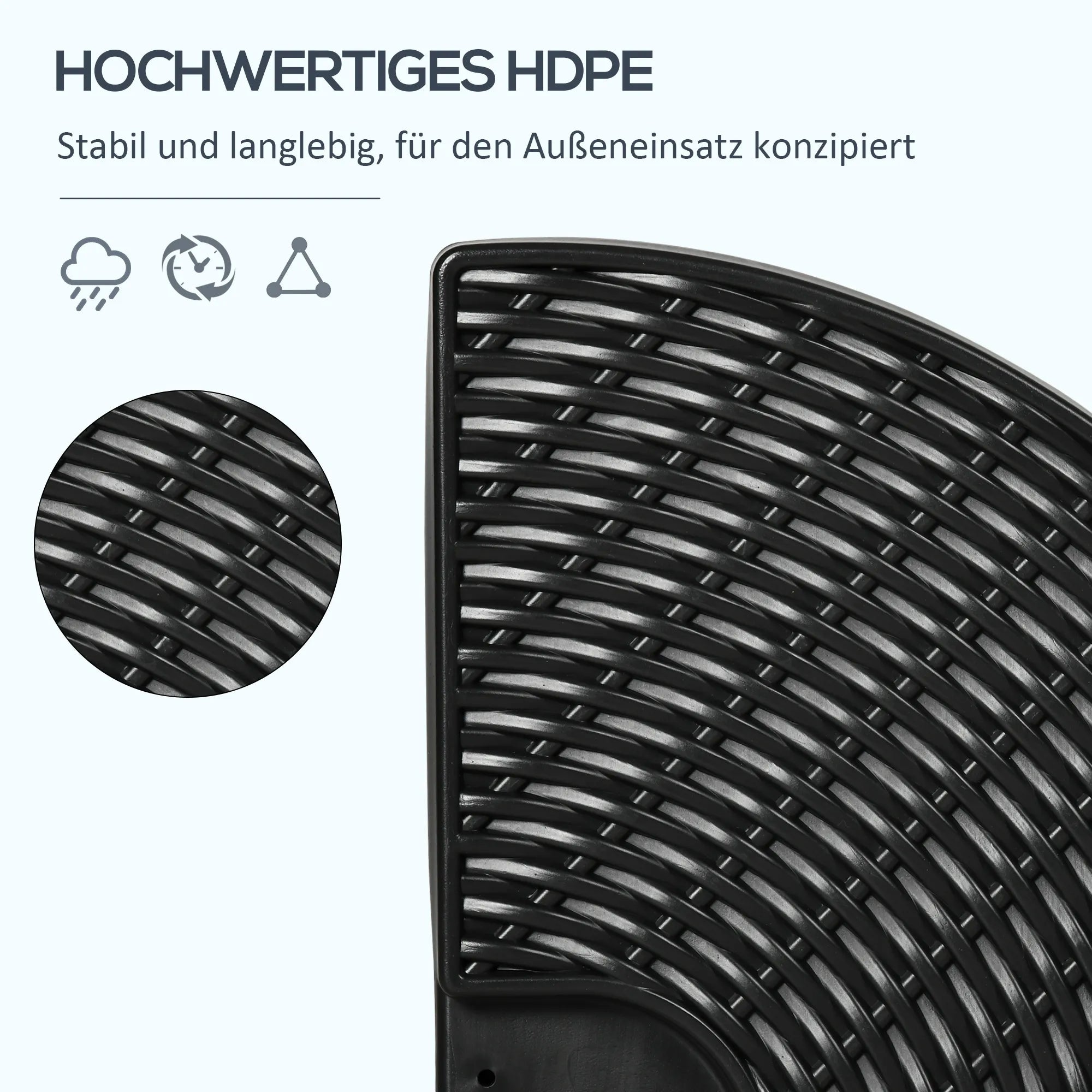 Skėčio stovas bepildomas HDPE 100 x 100 cm juodas