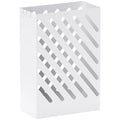 Skėčių stovas su lašų surinkimo dėklu, 4 kabliais, plieninis, 28L x 14B x 41H cm, baltas