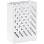 Skėčių stovas su lašų surinkimo dėklu, 4 kabliais, plieninis, 28L x 14B x 41H cm, baltas