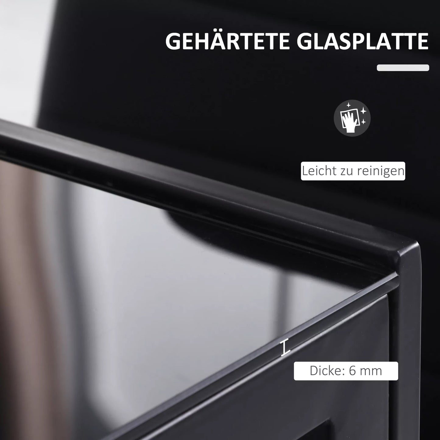 Valgomasis stalas, virtuvės stalas, didelis stalas, modernaus dizaino, 120 cm x 60 cm x 75 cm, juodas