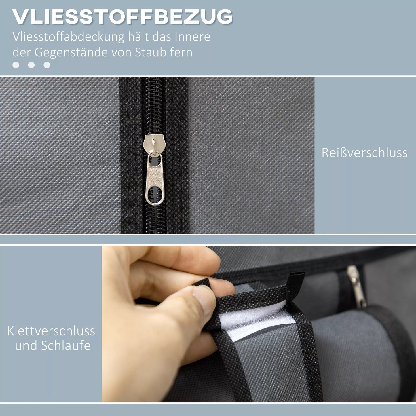 HOMCOM Audinio spinta, sandėliavimo sprendimas, 6 lentynos, 1 drabužių kabykla, tamsiai pilka