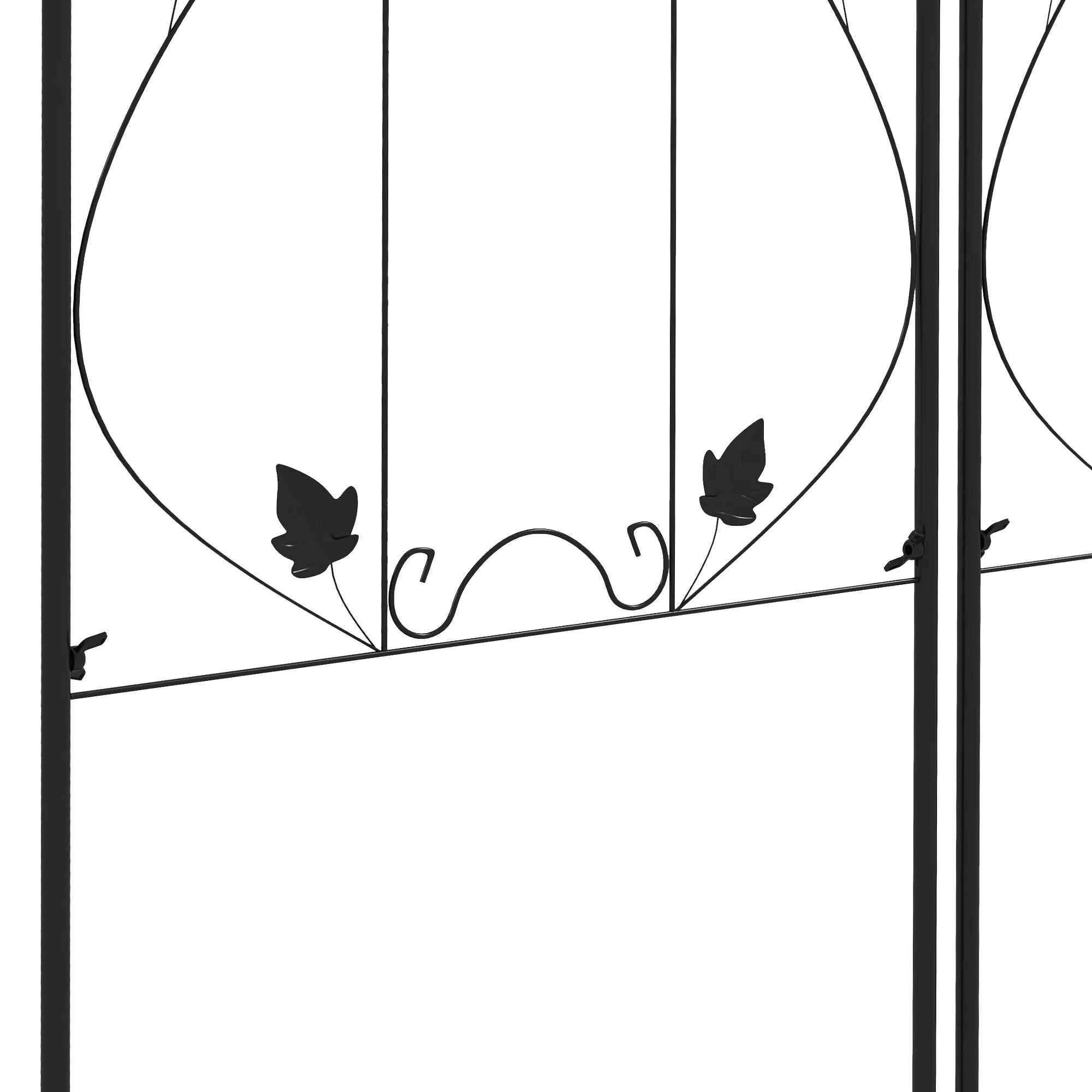 Sodo atramos vijokliniams augalams 2 vnt. metalinės 50x181 cm juodos