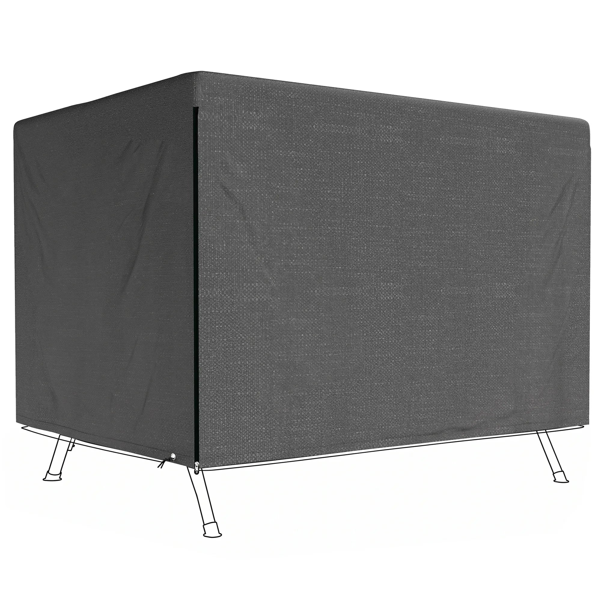 Sodo baldų uždangalas, apsauginis tentas lauko baldams, 215 x 155 x 150 cm, juodas