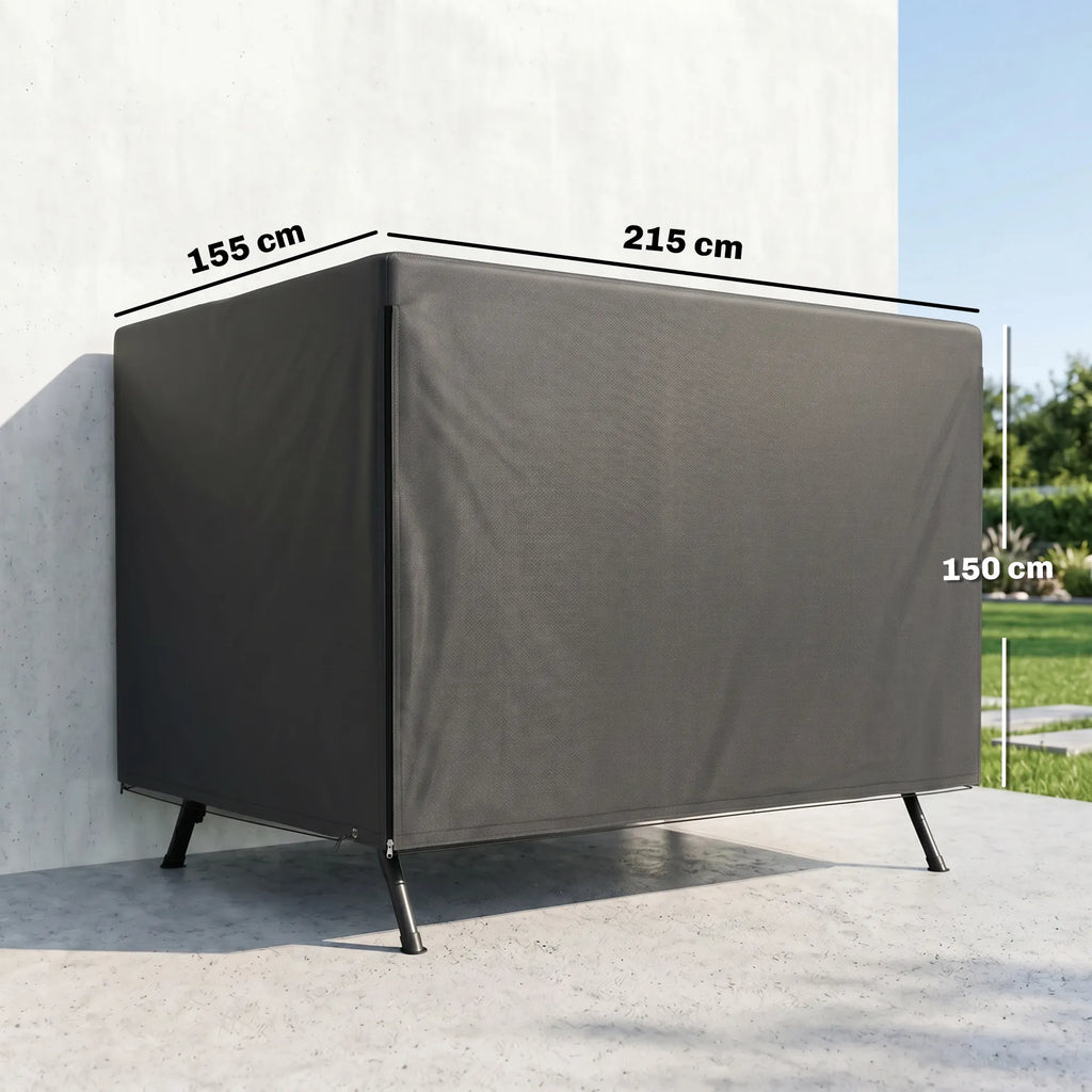 Sodo baldų uždangalas, apsauginis tentas lauko baldams, 215 x 155 x 150 cm, juodas