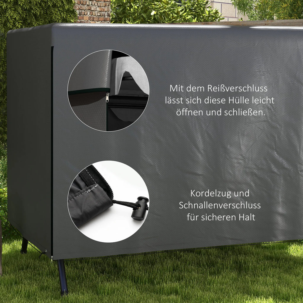 Sodo baldų užvalkalas polietileninis 215x155x150 cm tamsiai pilkas