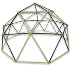 Sodo geometrinio kupolo karkasas, 40 × 102 × 18 cm, juodas ir žalias