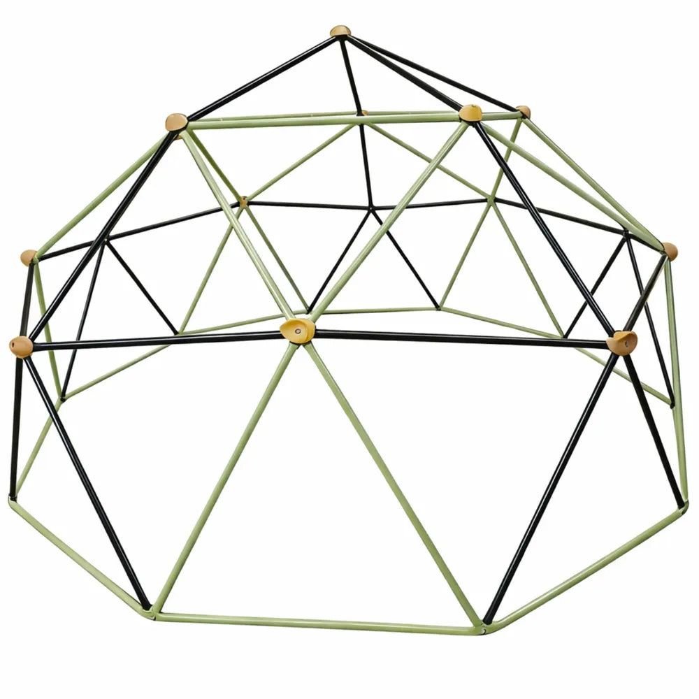 Sodo geometrinio kupolo karkasas, 40 × 102 × 18 cm, juodas ir žalias