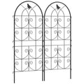 Sodo grotelės augalams, 50x120 cm, 2 vnt., juodos