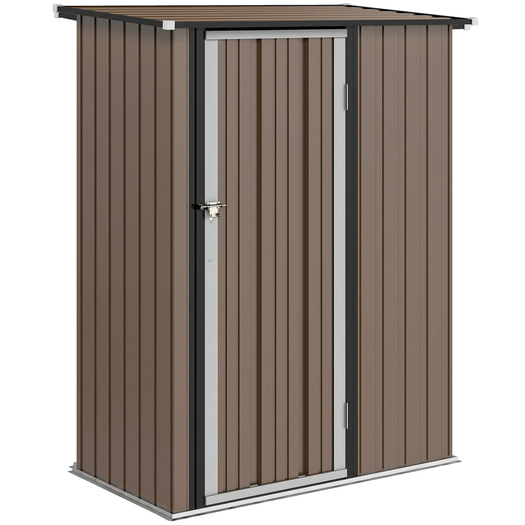 Sodo namelis 1,07 m² 142 x 86 x 189 cm su šlaitiniu stogu, rudas