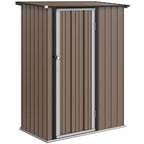 Sodo namelis 1,07 m² 142 x 86 x 189 cm su šlaitiniu stogu, rudas