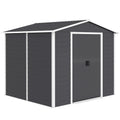 Sodo namelis metalinis su dvigubomis durimis, 240 x 206 x 198 cm, pilkas