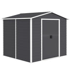Sodo namelis metalinis su dvigubomis durimis, 240 x 206 x 198 cm, pilkas