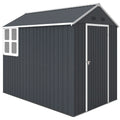 Sodo namelis metalinis su langais 259 x 172 x 222 cm, pilkas