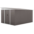 Sodo namelis metalinis su stumdomomis durimis 280 x 345 x 201 cm, pilkas