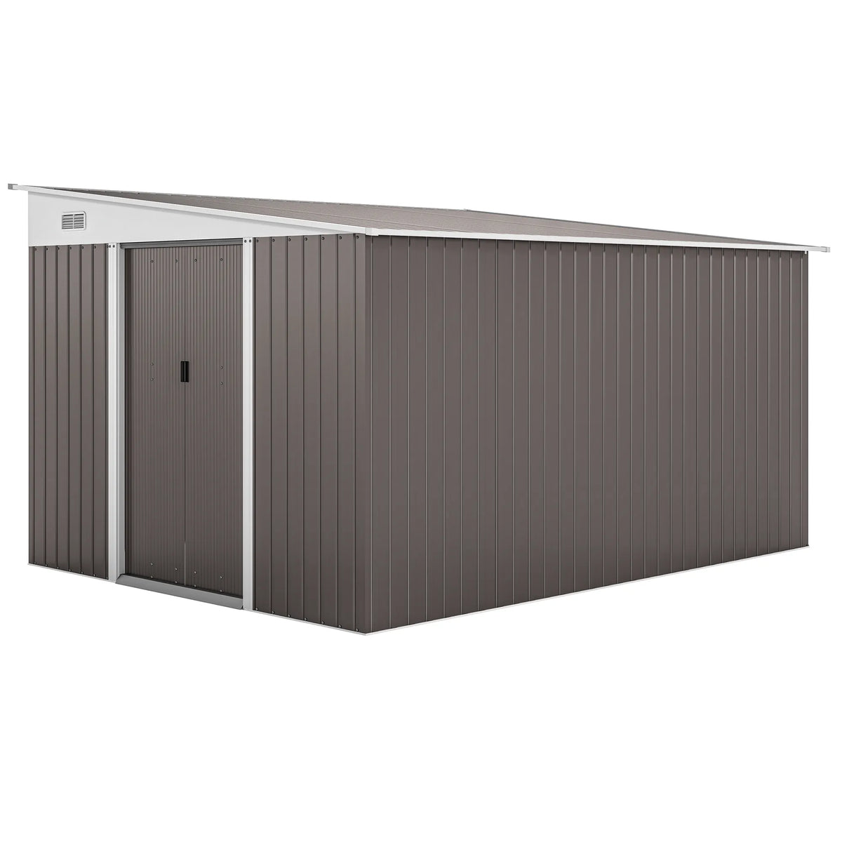 Sodo namelis metalinis su stumdomomis durimis 280 x 345 x 201 cm, pilkas