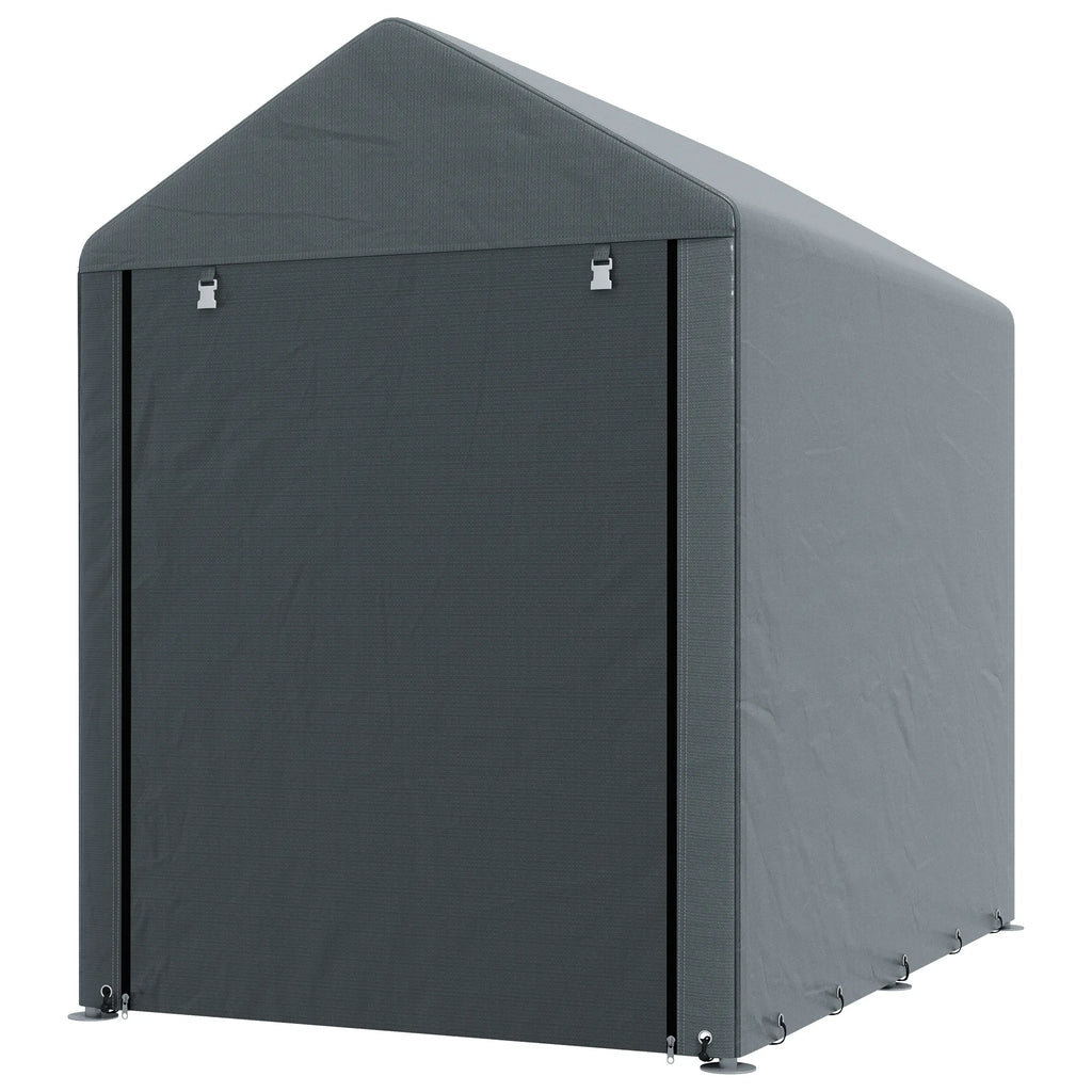 Sodo namelis, sandėliavimo palapinė, tvirta ir atspari atmosferos poveikiui, plieninis rėmas, 1,2 x 1,8 x 1,6 m, tamsiai pilka