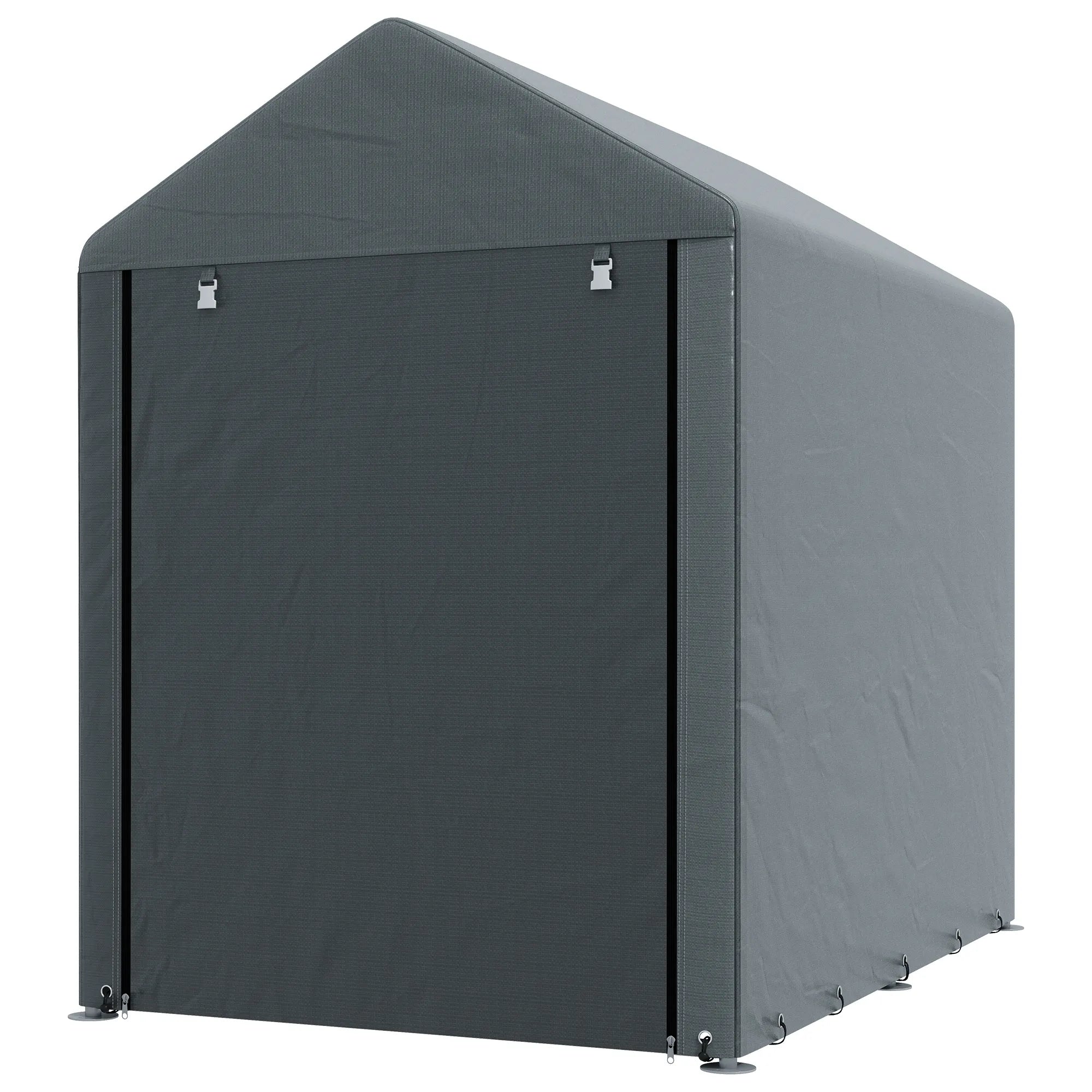 Sodo namelis, sandėliavimo palapinė, tvirta ir atspari atmosferos poveikiui, plieninis rėmas, 1,2 x 1,8 x 1,6 m, tamsiai pilka