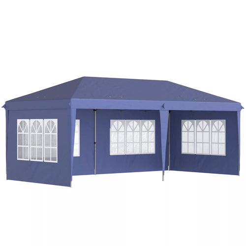 Sodo paviljonas su sienomis 3x6 m, mėlynas