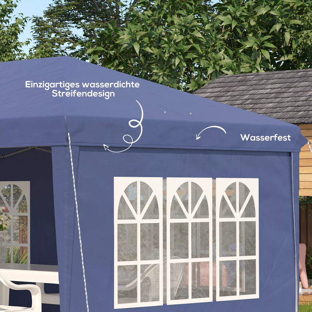 Sodo paviljonas su sienomis 3x6 m, mėlynas