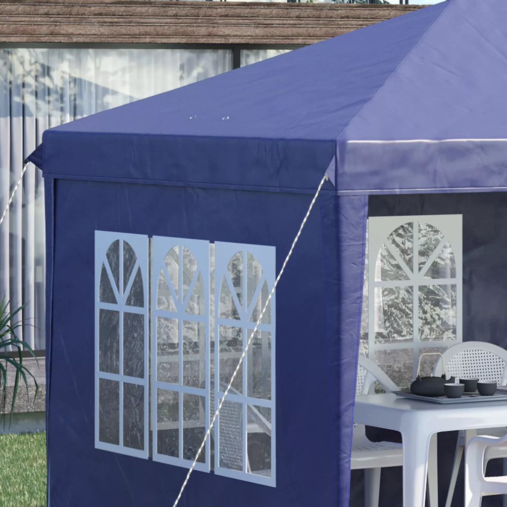 Sodo paviljonas su sienomis 3x6 m, mėlynas