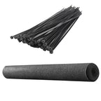 Sodo šešėlių tinklas, 1,5 × 50 m, 70 g/m², su tvirtinimo dirželiais, juodas