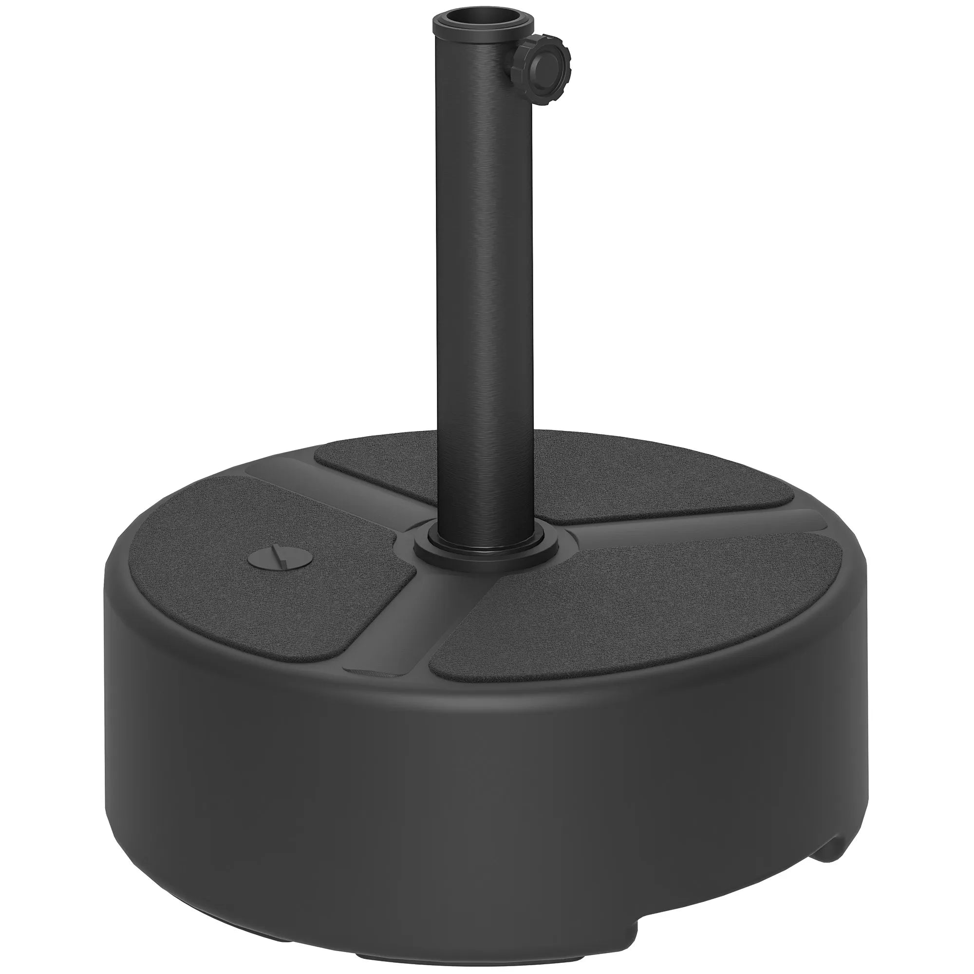 Sodo skėčio stovas HDPE užpildomas 20kg juodas