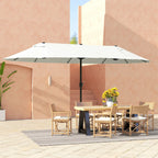Sodo skėtis nuo saulės XXL su rankena 455 x 270 x 240 cm, smėlio