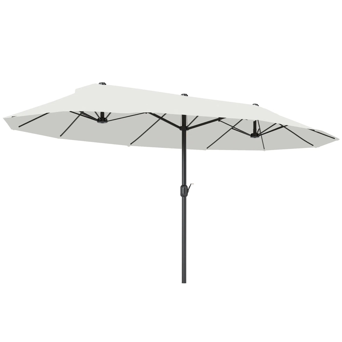 Sodo skėtis nuo saulės XXL su rankena 455 x 270 x 240 cm, smėlio