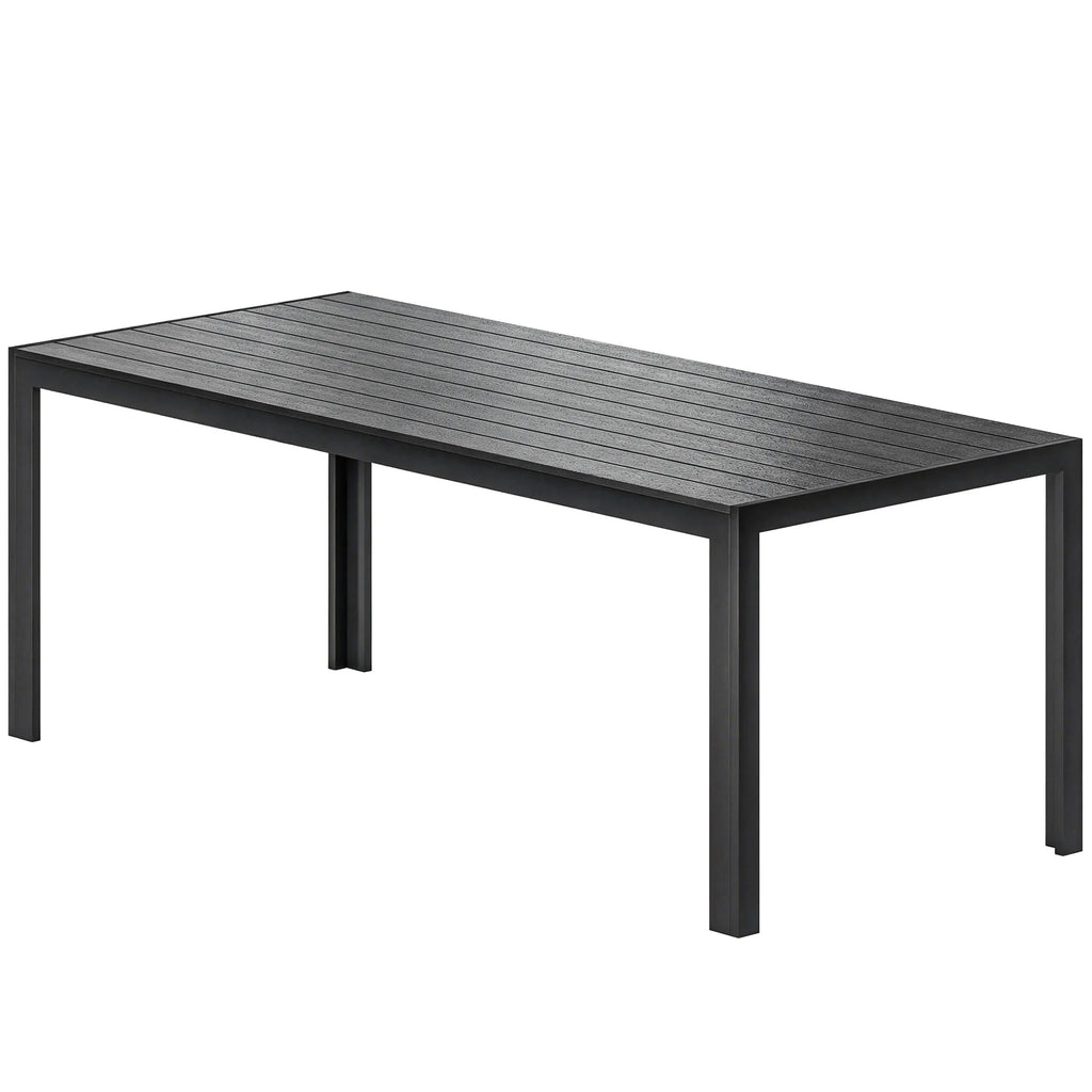 Sodo stalas 190 x 84,5 cm, juodas