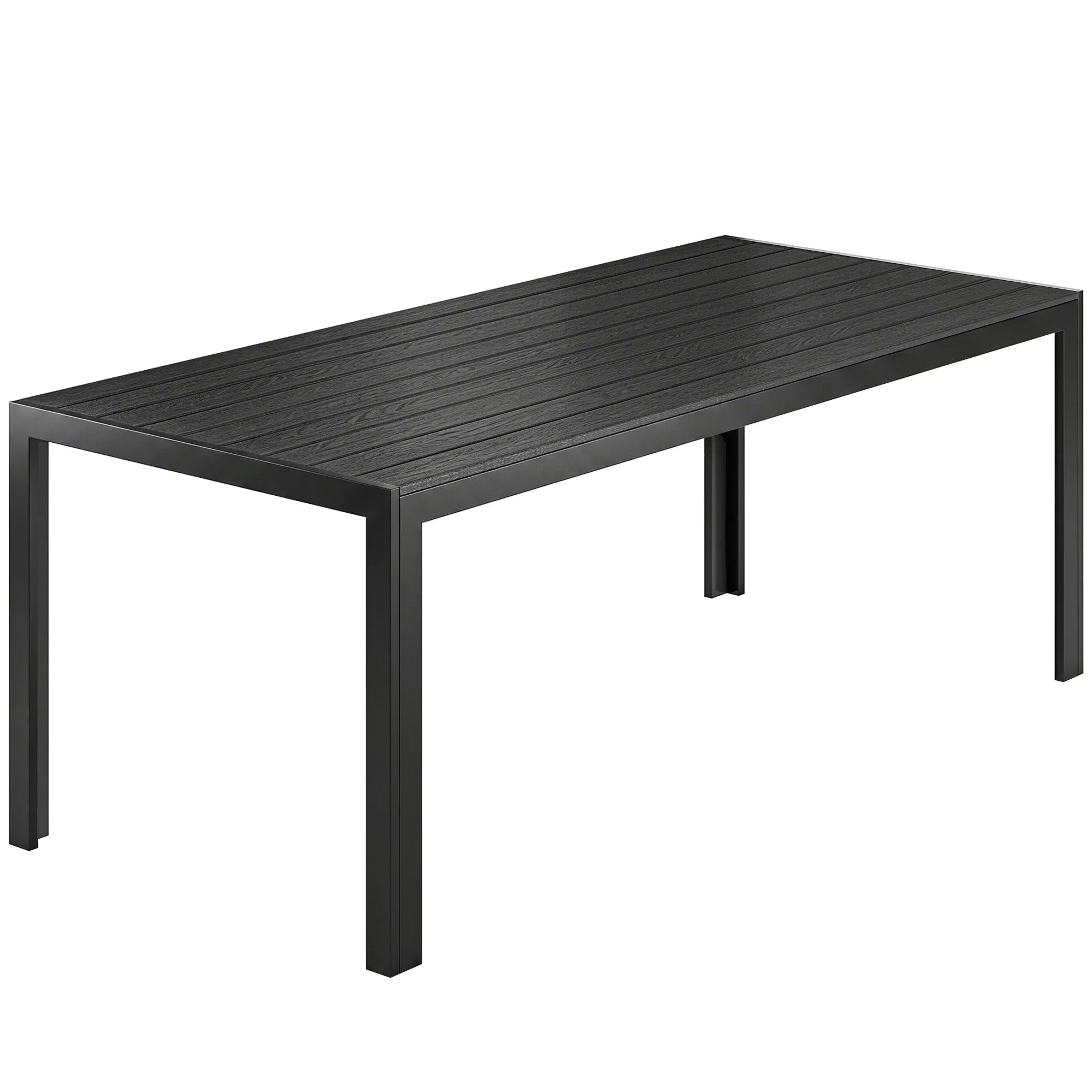 Sodo stalas 190 x 84,5 cm, juodas