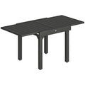 Sodo stalas prasiilginantis 80/160 x 80 cm, aliuminis, 4-6 asmenims, stačiakampis