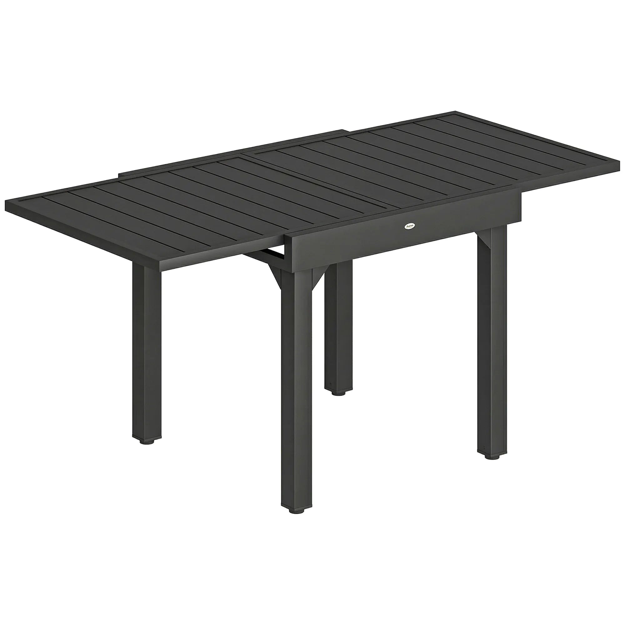 Sodo stalas prasiilginantis 80/160 x 80 cm, aliuminis, 4-6 asmenims, stačiakampis