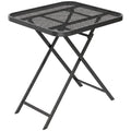 Sodo stalas sulankstomas 70x70 cm, juodas