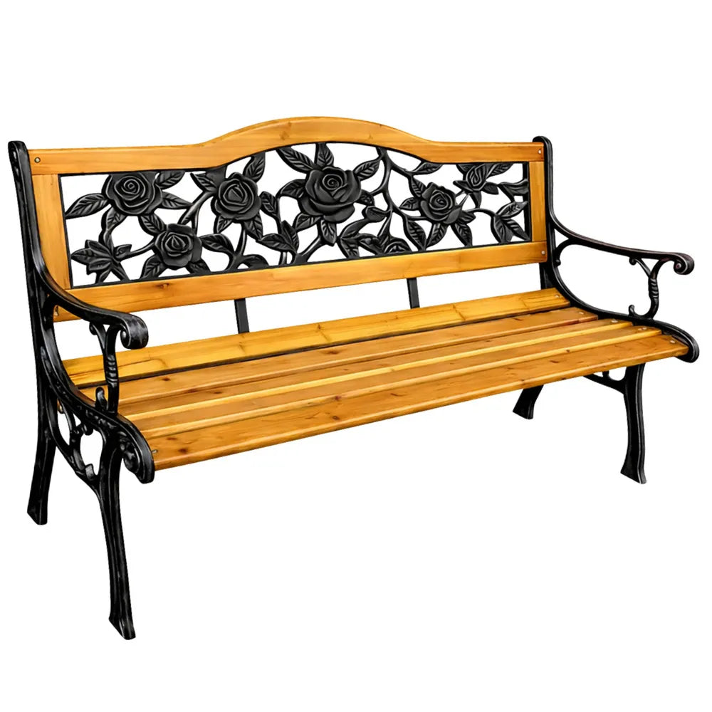 Sodo suolas su atlošu, medinis ir metalinis, 125 cm