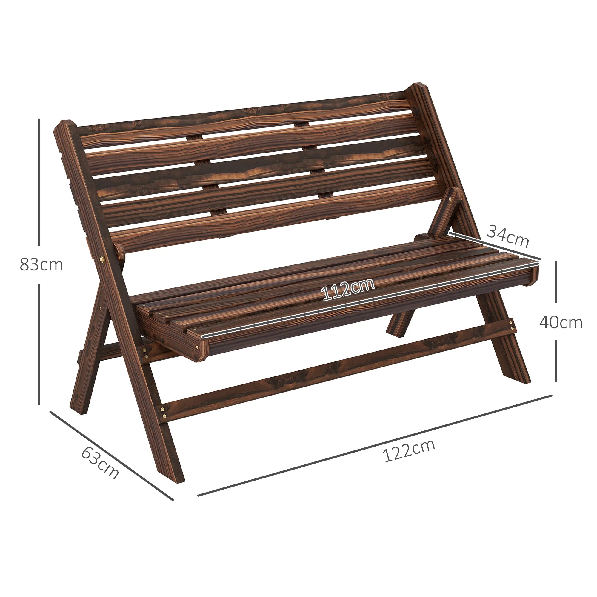 Sodo suolas sulankstomas 122 cm rudas