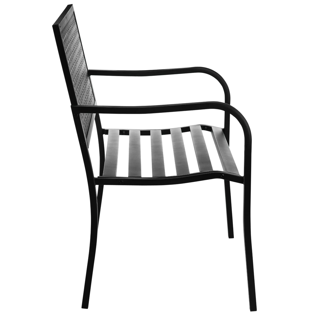 Sodo suoliukas 2 vietų 127 cm juodas