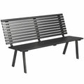 Sodo suoliukas 3-vietis, metalinis, iki 240 kg, 154 cm, juodas