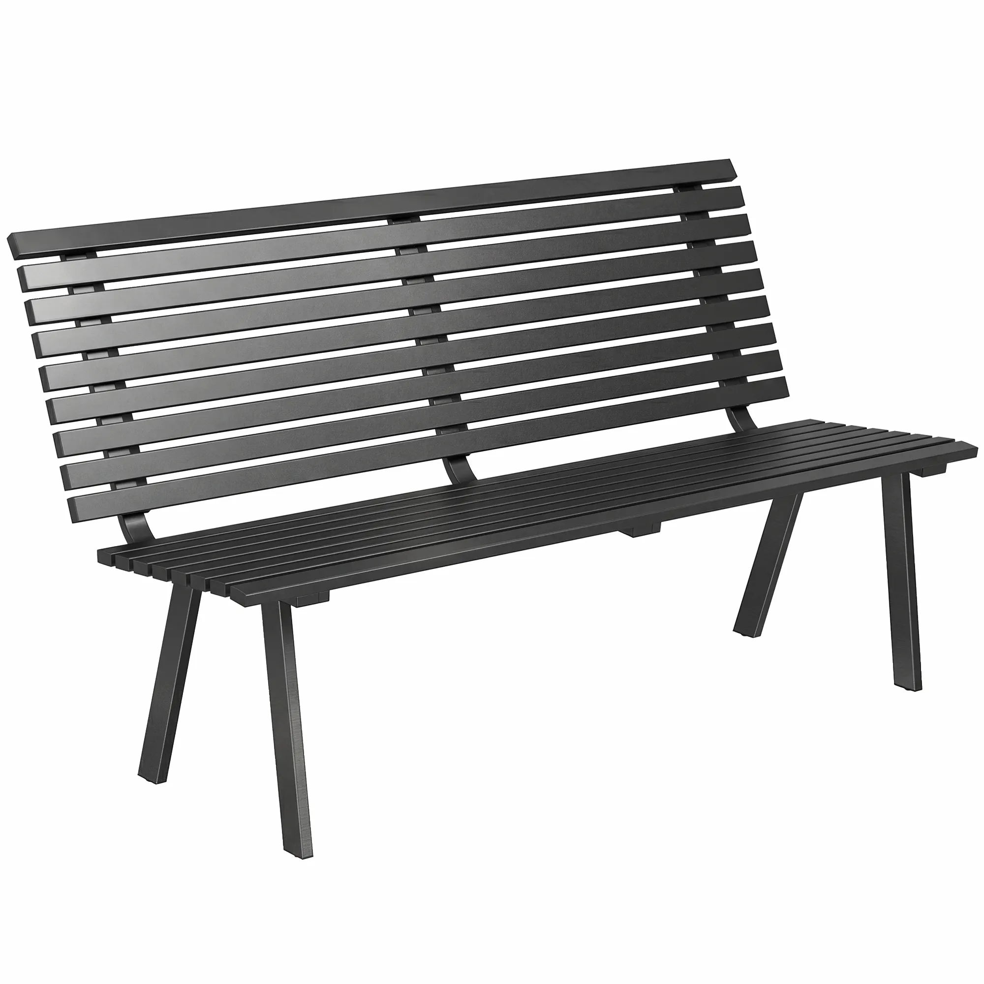 Sodo suoliukas 3-vietis, metalinis, iki 240 kg, 154 cm, juodas