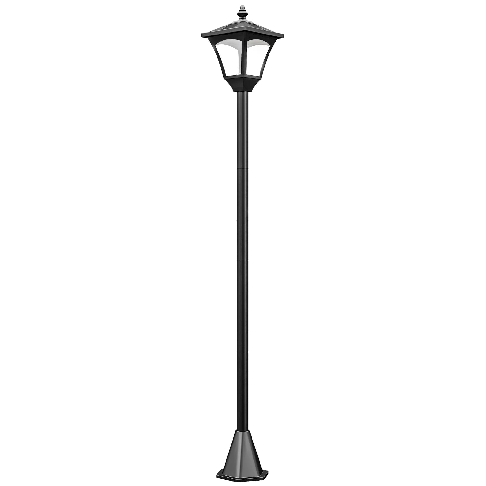 Sodo šviestuvas LED su saulės baterija 120 cm juodas
