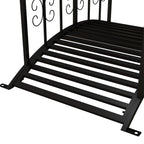 Sodo tiltelis metalinis, dekoratyvinis, 119x67x70 cm, juodas