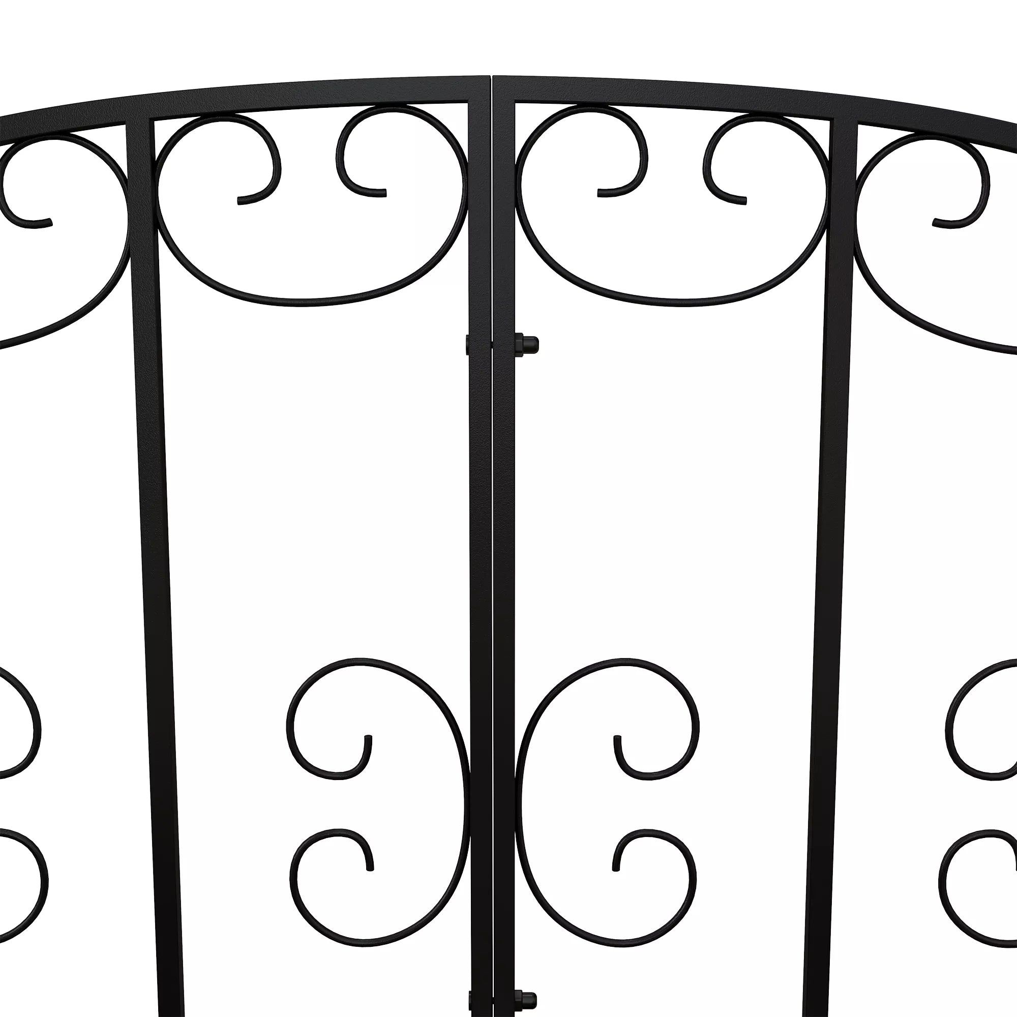 Sodo tiltelis metalinis, dekoratyvinis, 119x67x70 cm, juodas