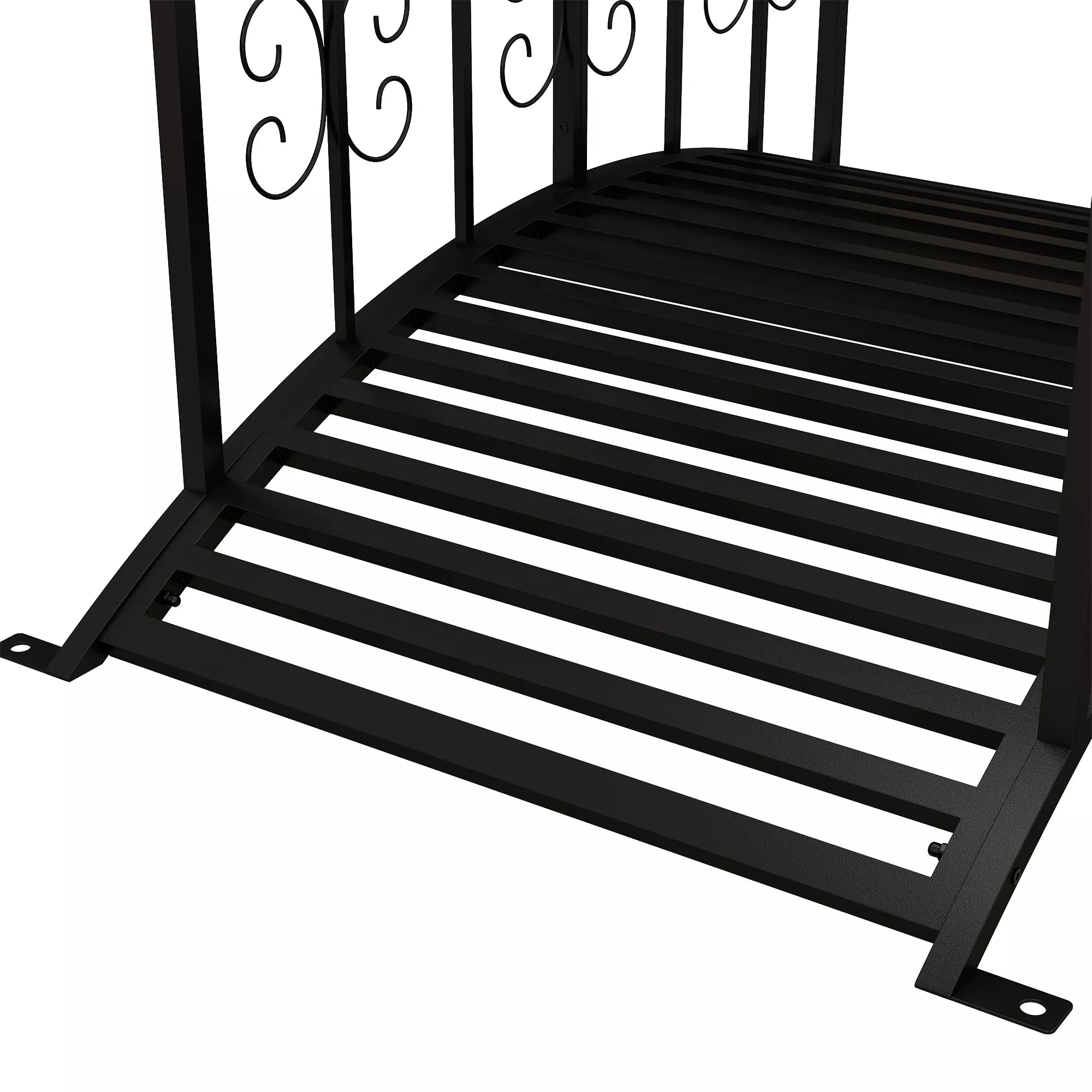 Sodo tiltelis metalinis, dekoratyvinis, 119x67x70 cm, juodas
