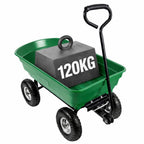 Sodo transportavimo vežimėlis su išimamu dėklu, iki 120 kg, žalias