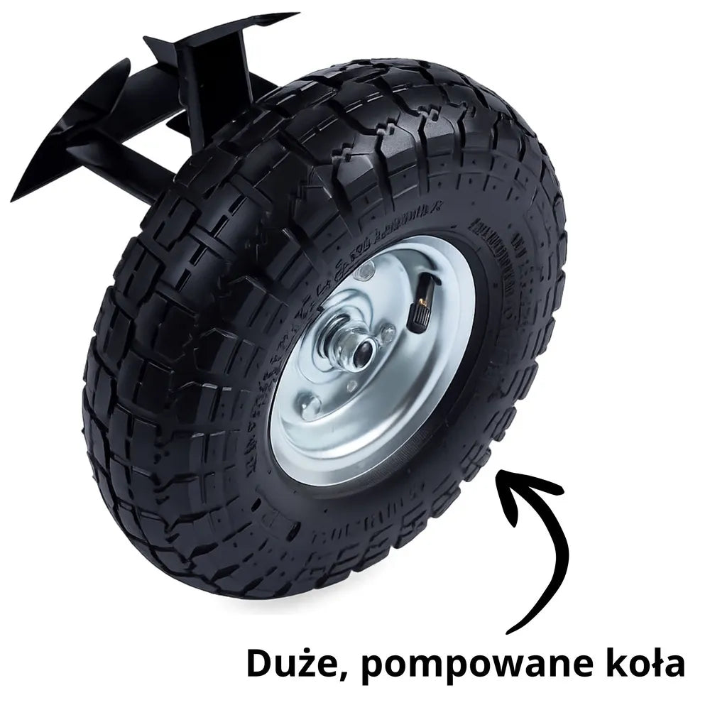 Sodo transportavimo vežimėlis su išimamu dėklu, iki 120 kg, žalias